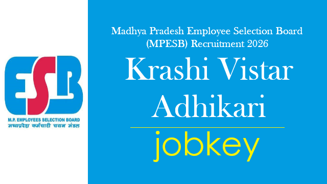 MPESB Krashi Vistar Adhikari Online Form 2026-jobkey
